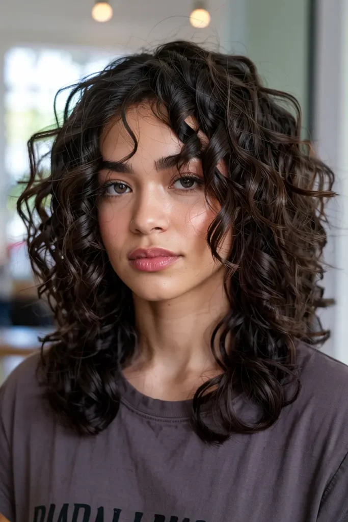 15. Vibrant Curly Layered Cut