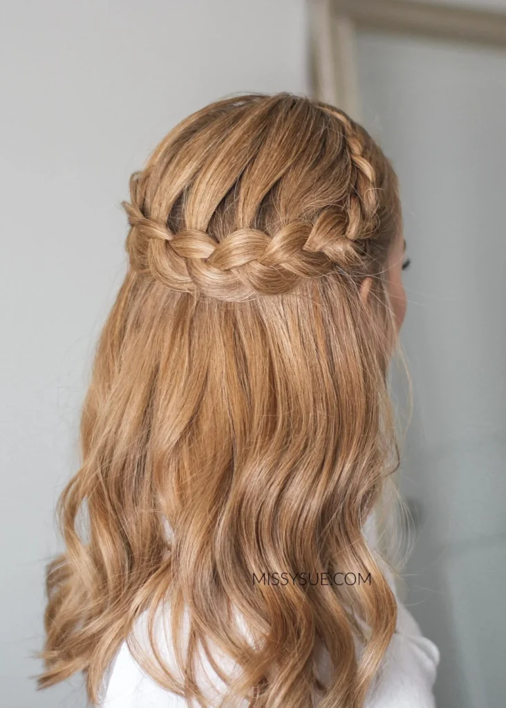 Half Up Braided Crown