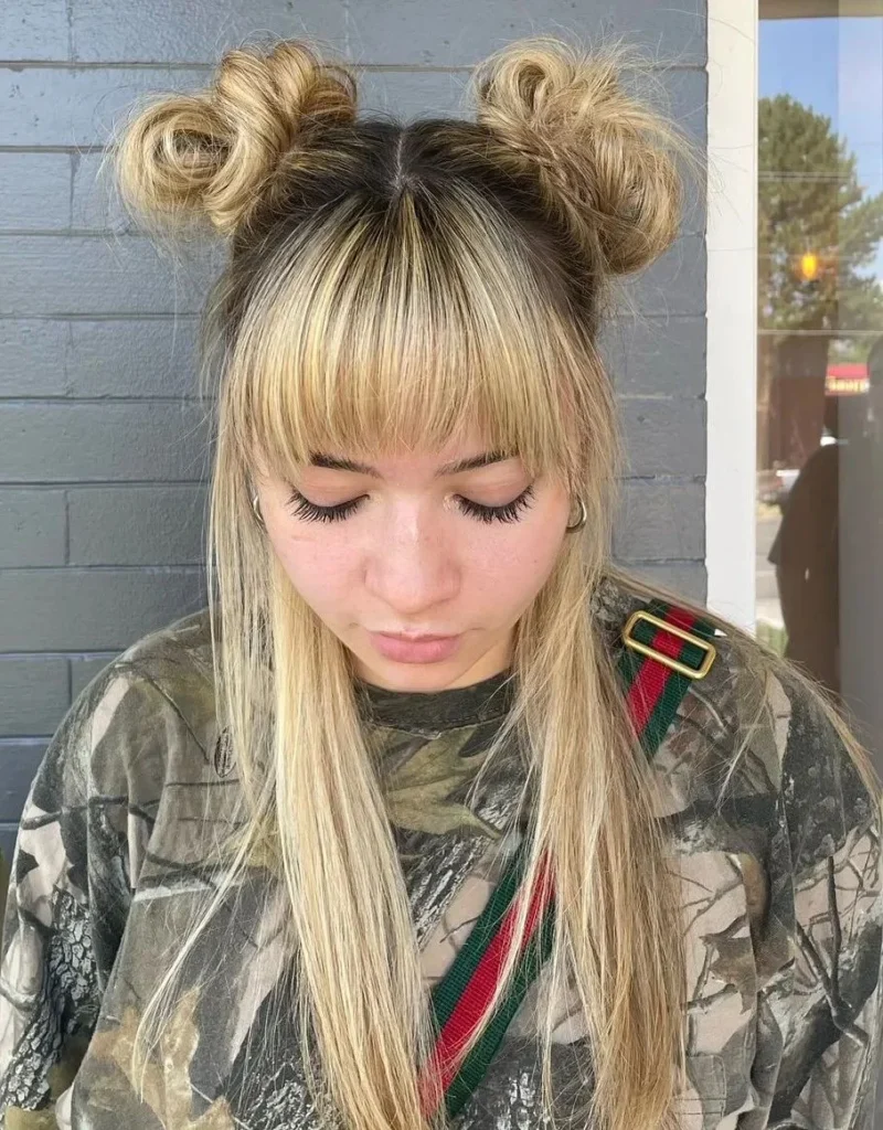 Half Up Double Buns