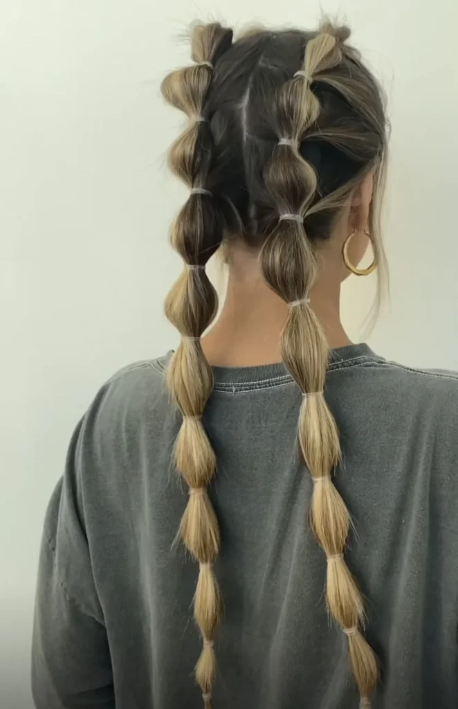 High Bubble Braid Pigtails