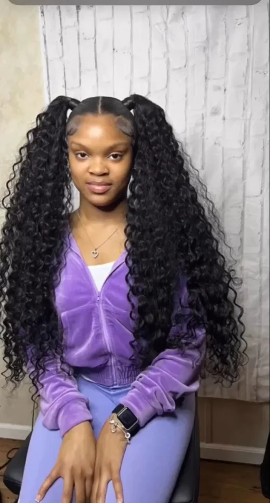 Curly High Pigtails