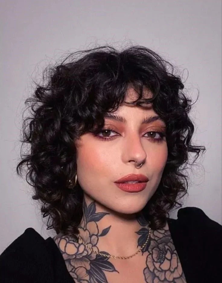 Short Curly Wolf Cut