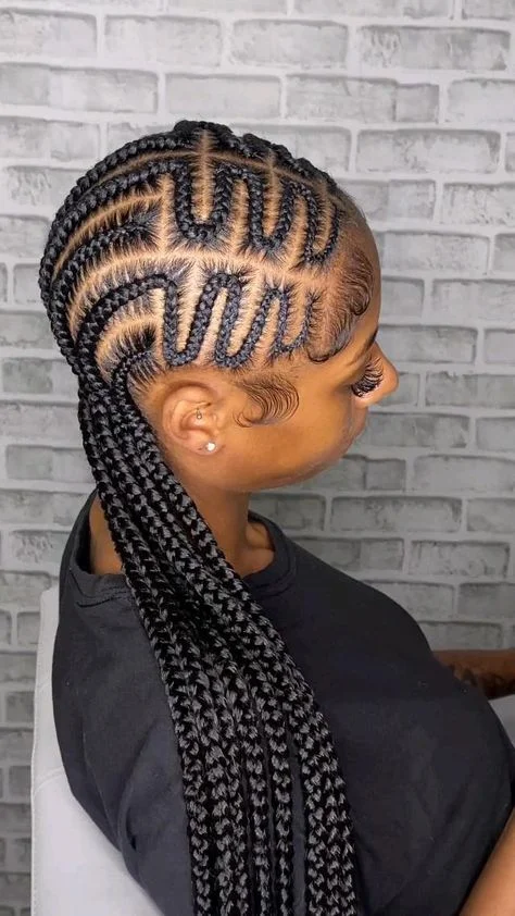 Zig-Zag Cornrow Pattern