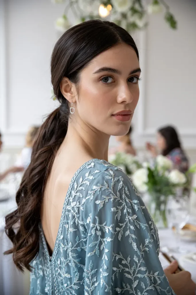 2. Sleek Low Ponytail