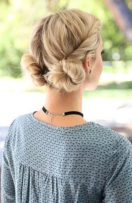 Twisted Braided Pigtail Buns
