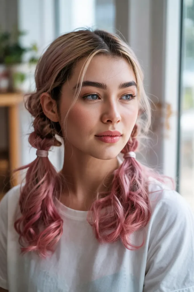 22. Two Pigtails with Color