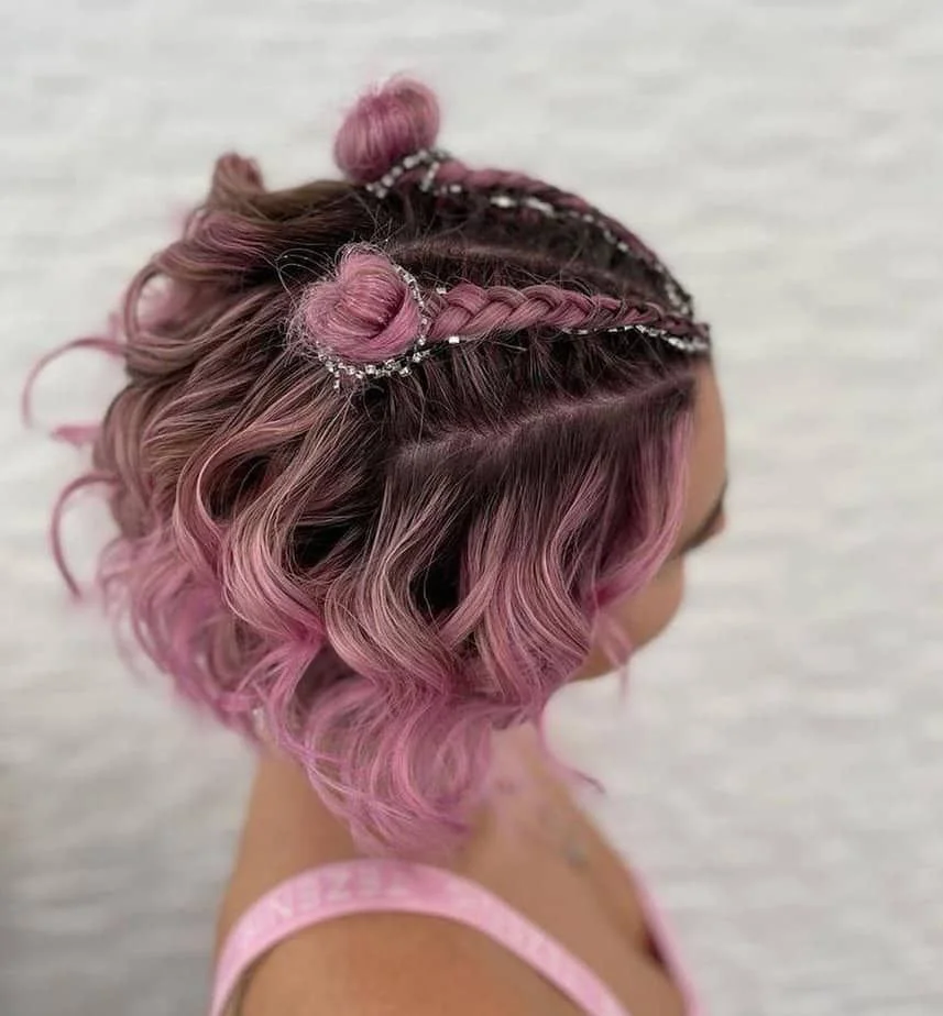 Medium-Length Pigtail Buns