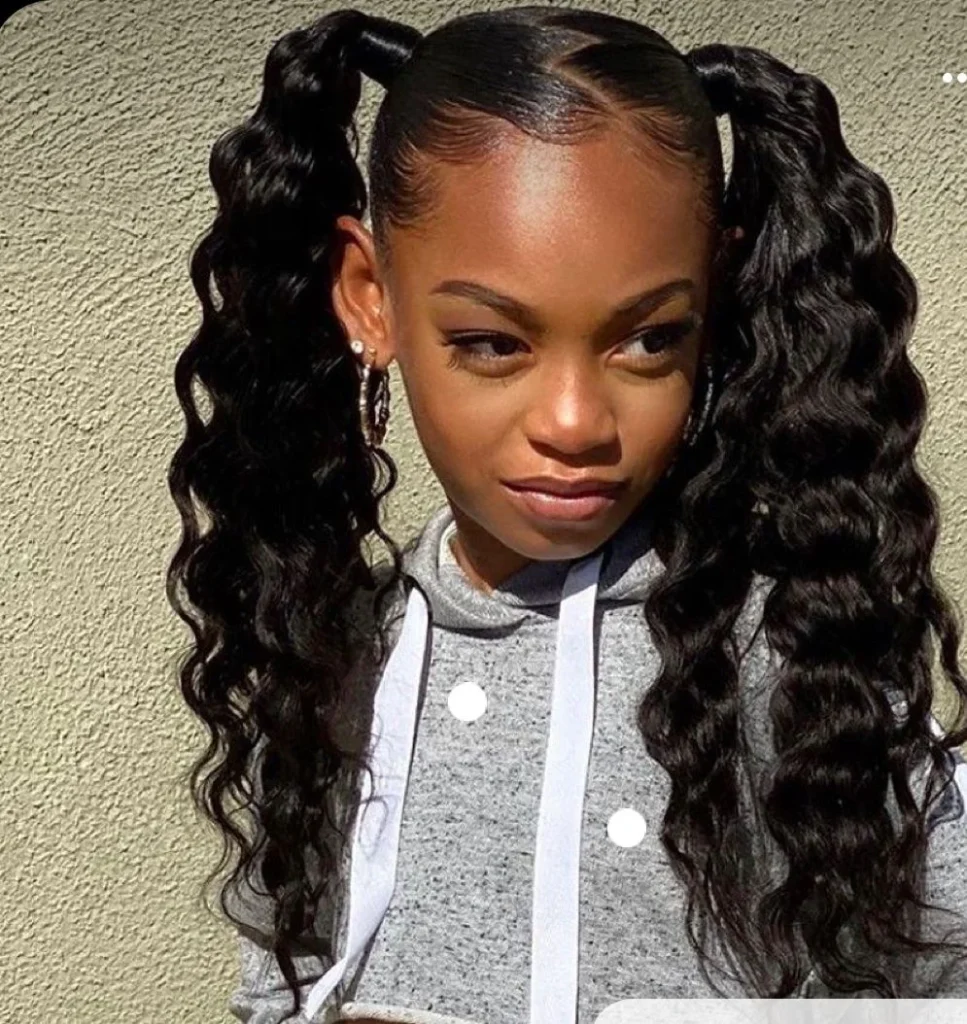 Curly Pigtails with Yarn Accents