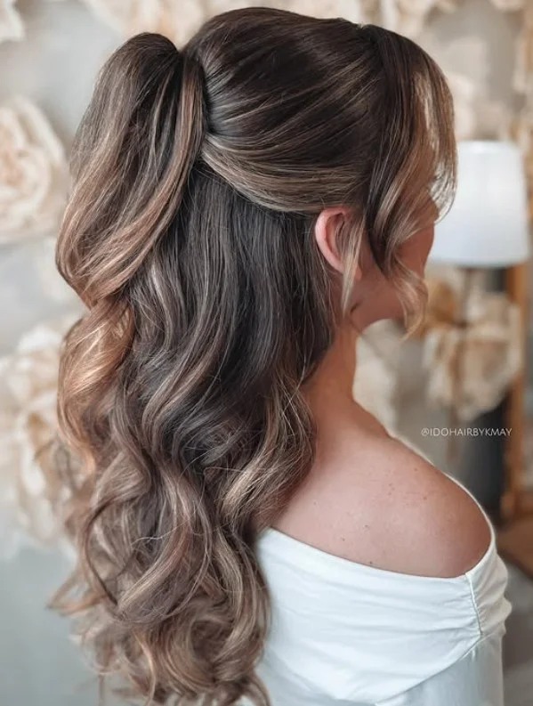 Half-Up Romantic Wedding Hair