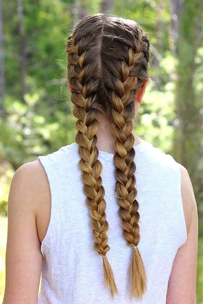 High French Braid Pigtails