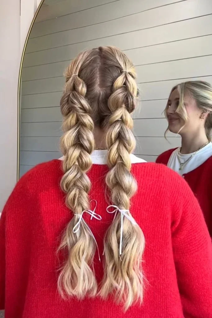 Classic Pigtails for Curly Hair