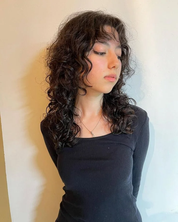 Long Curly Wolf Cut