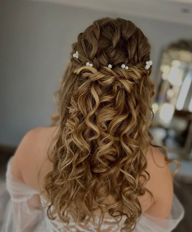 Braided Half Up Wedding Hairstyle