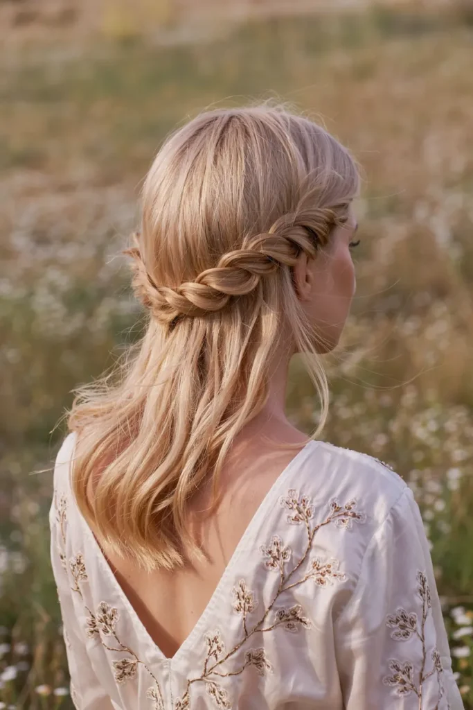 3. Half Up Twisted Style