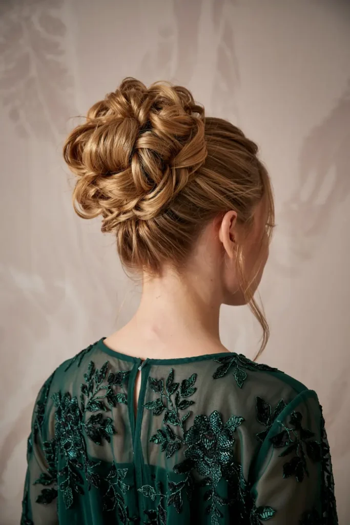 4. Textured High Bun