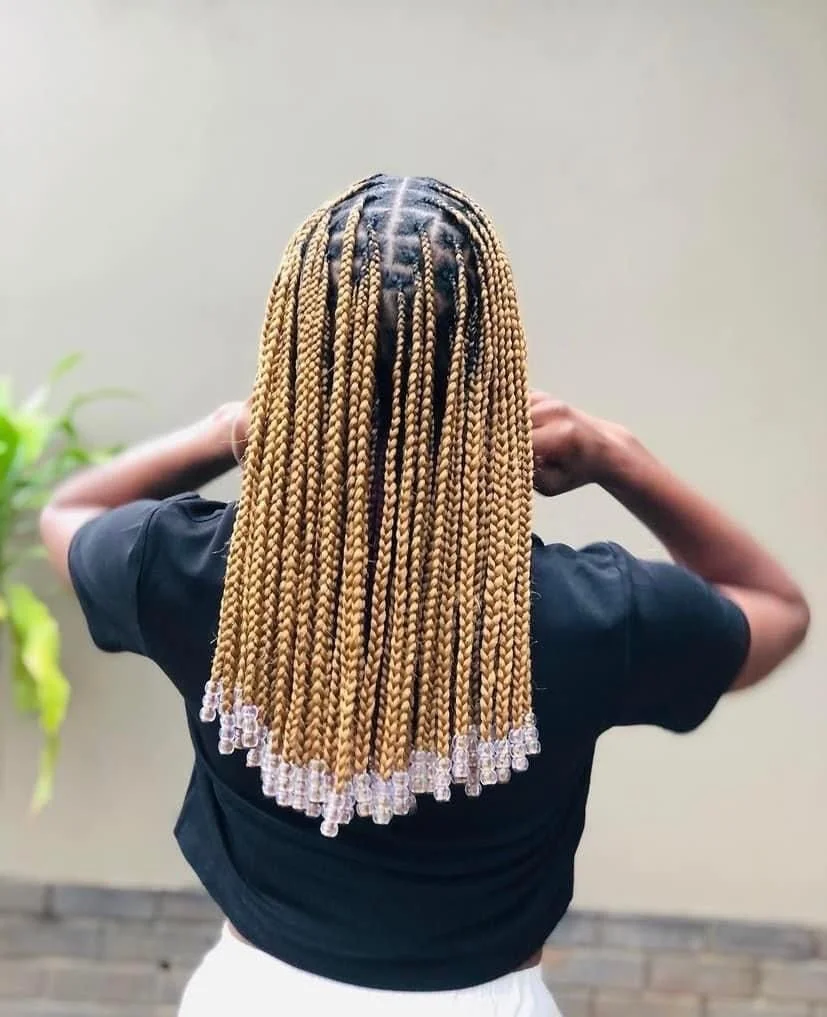 Box Braids with Beads