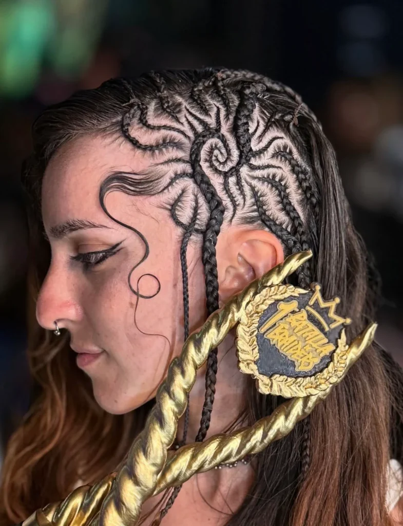 Tribal Braid Scalp Art