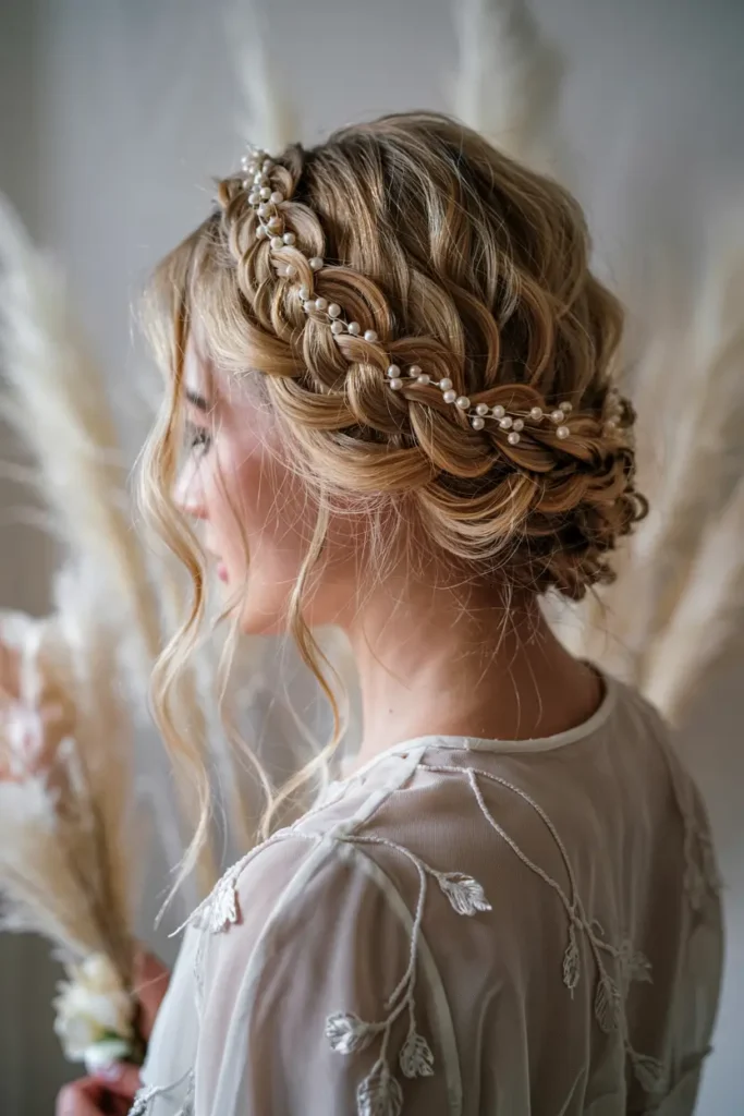 5. Braided Crown Bridal Hair
