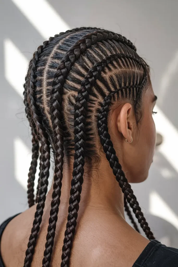 5. Tribal Scalp Braid Patterns