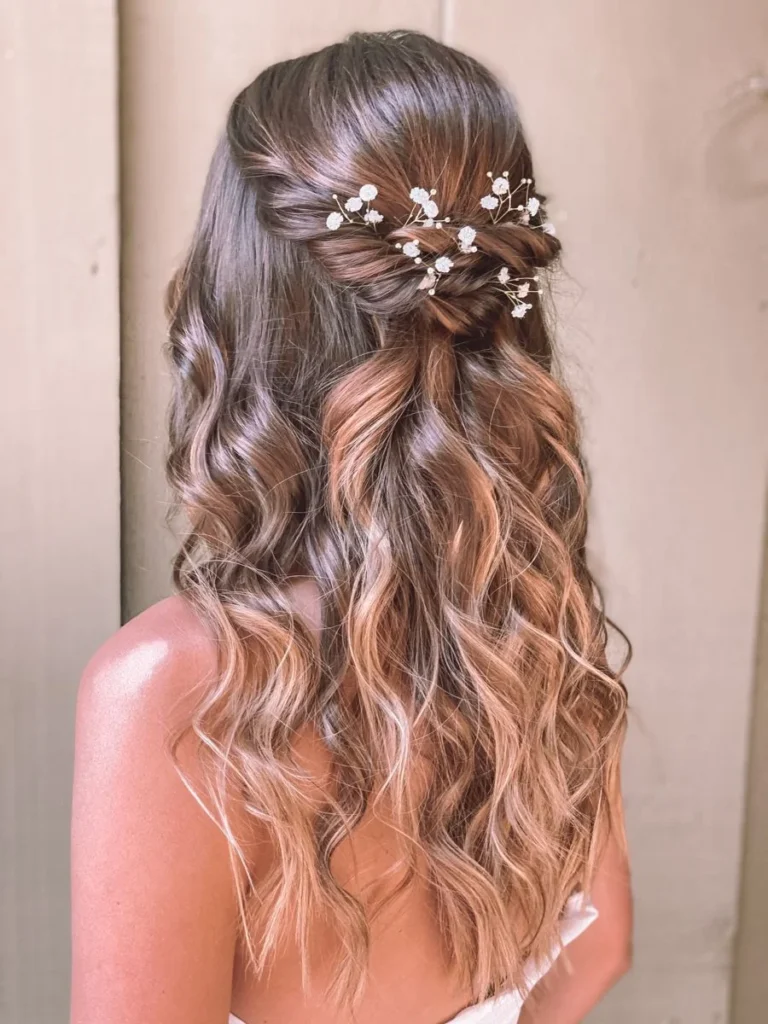 Boho Floral Hair Down