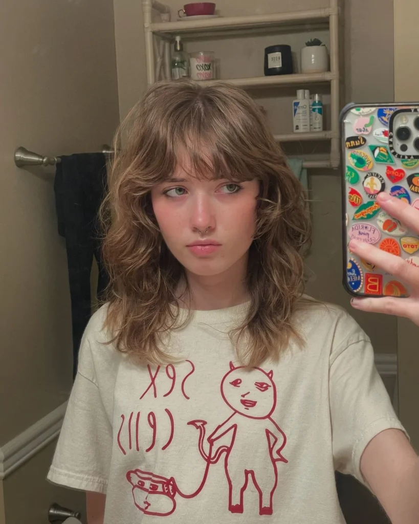 Shaggy Wolf Cut with Bangs