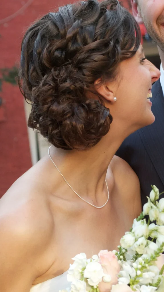 Side-Swept Curly Updo