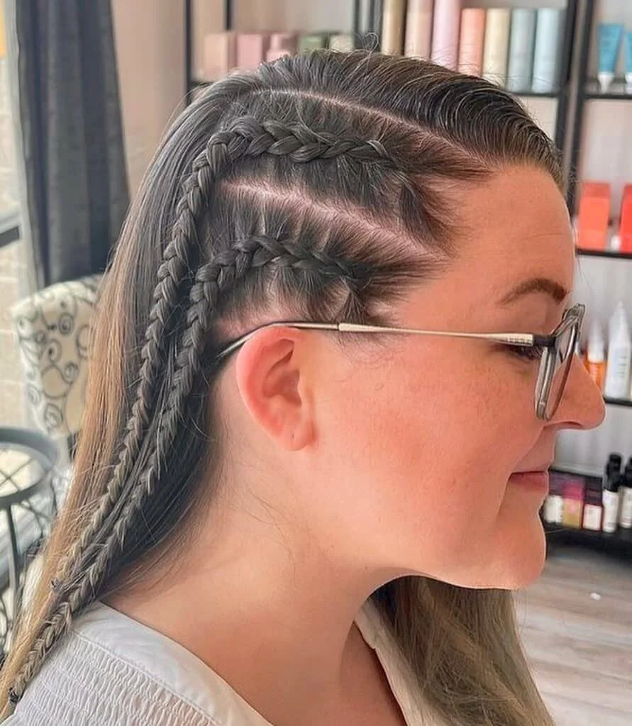Side Cornrow Accent Braid