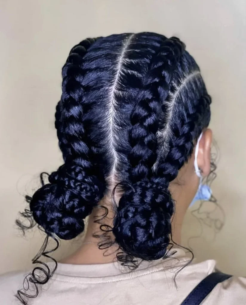 Jumbo Braided Pigtail Buns