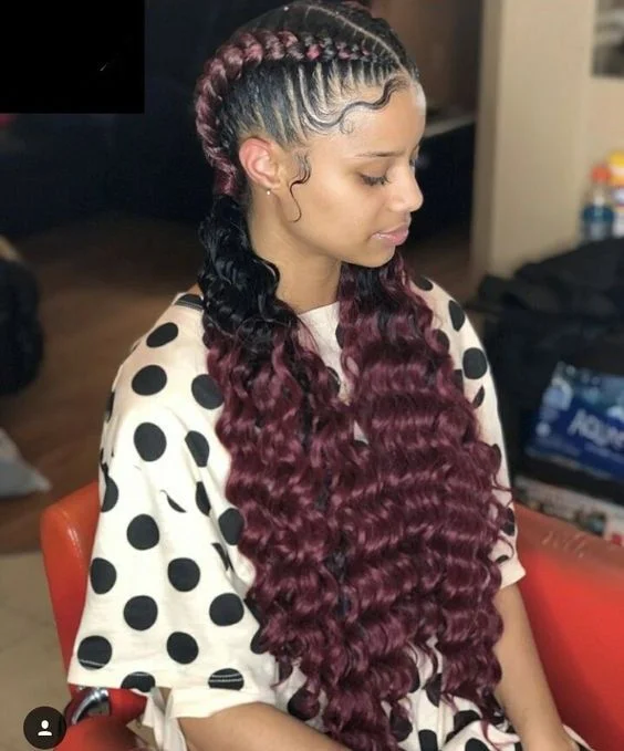 Jumbo Pigtails with Curly Tips