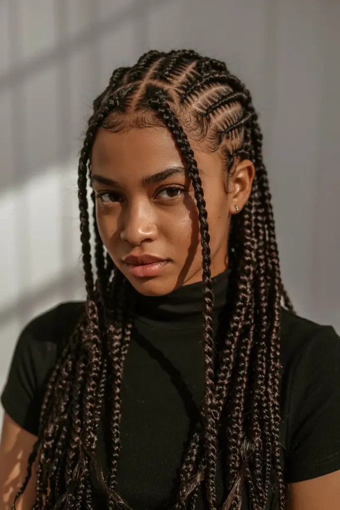 7. Freestyle Cornrow Patterns