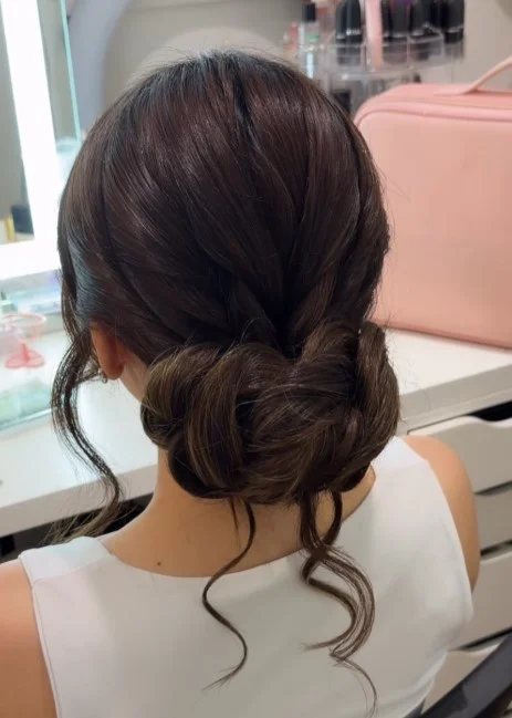 Low Romantic Wedding Bun