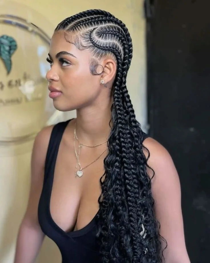 Stitch Braids with Loose Ends