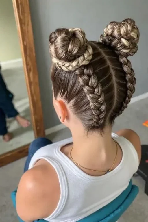Braided Space Buns