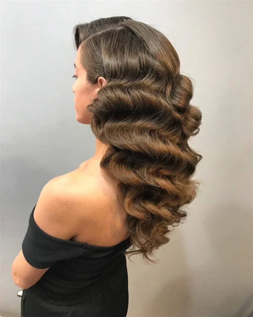 Retro Glam Bridal Waves
