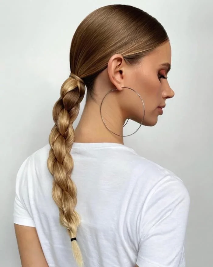 Low Braided Ponytail