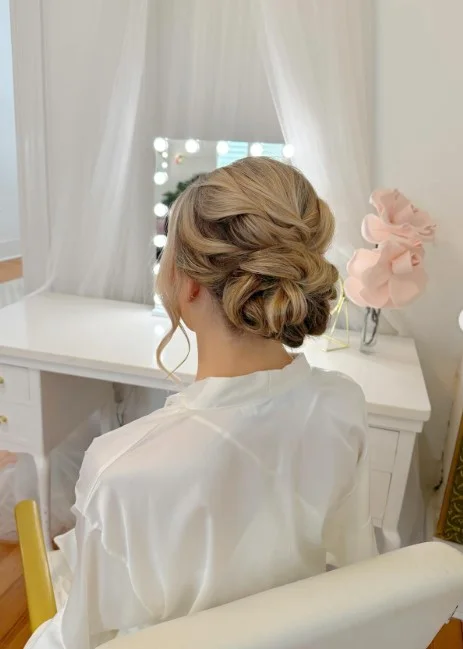 Textured Updo Wedding Hair