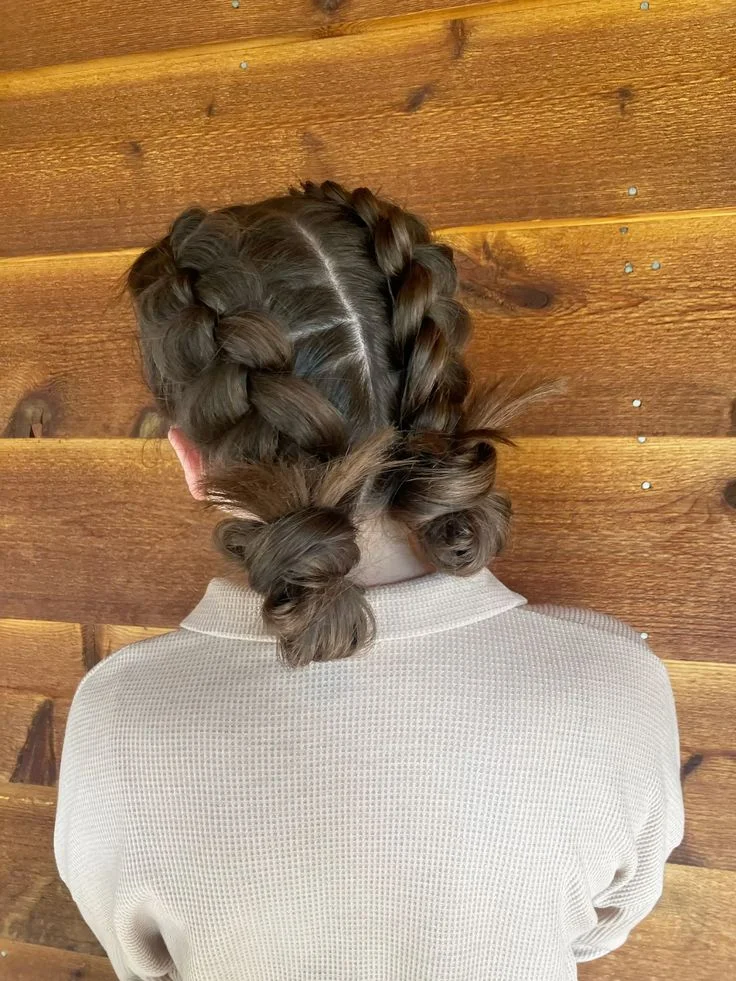 Low Braided Pigtail Buns