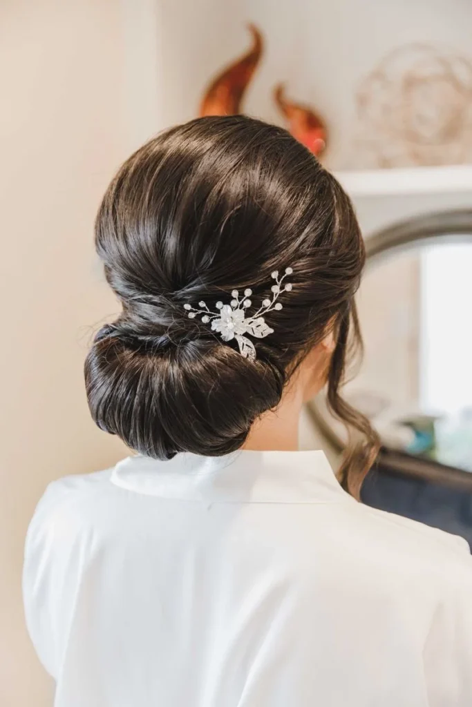 Low Chignon Glam Bridal Hair