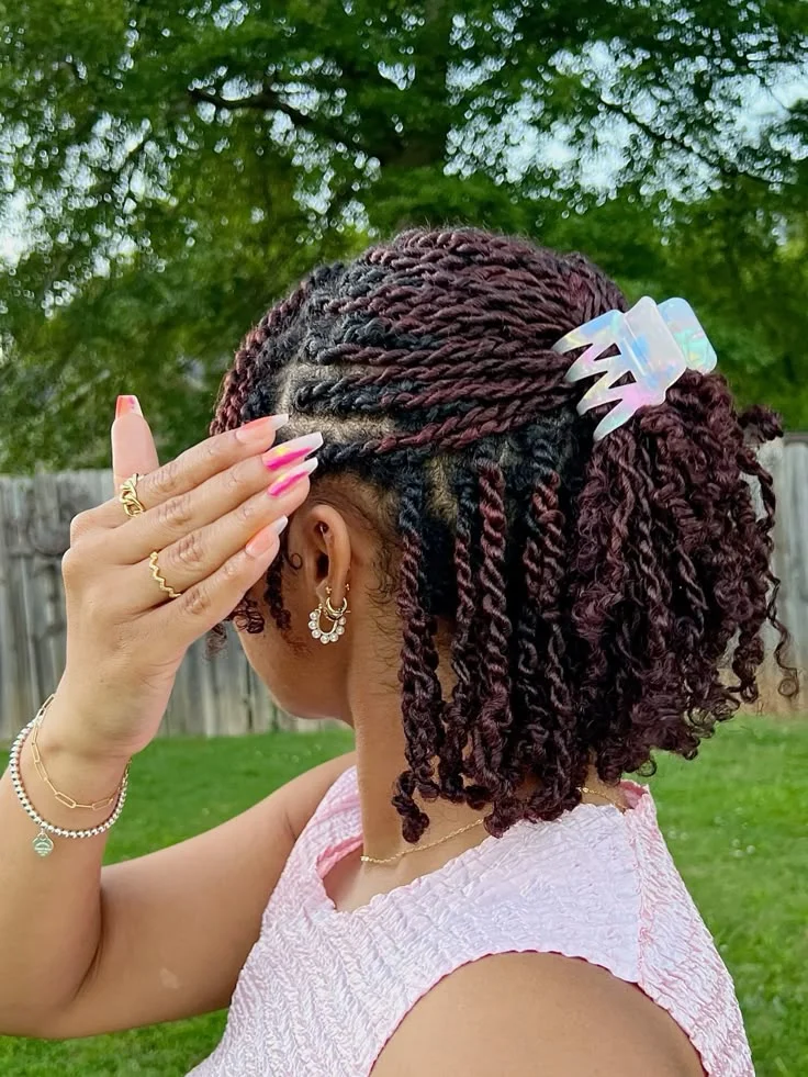 Mini Cornrows with Clips