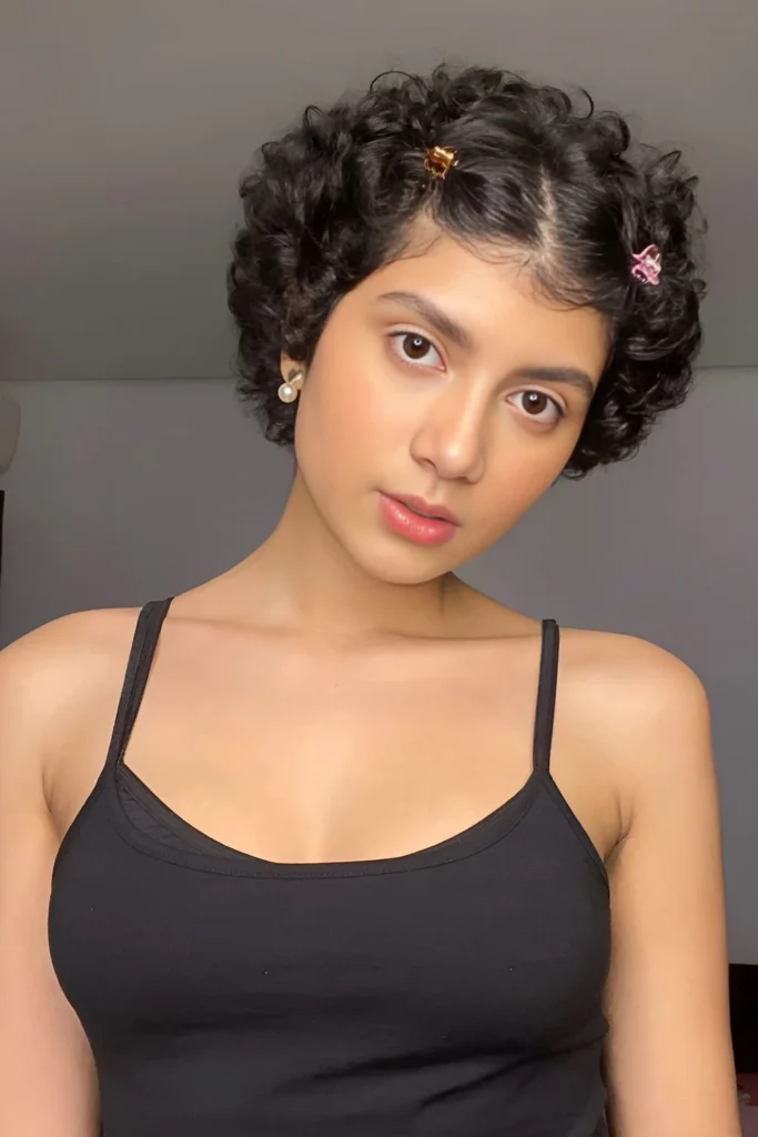 Short Curly Pixie Cut