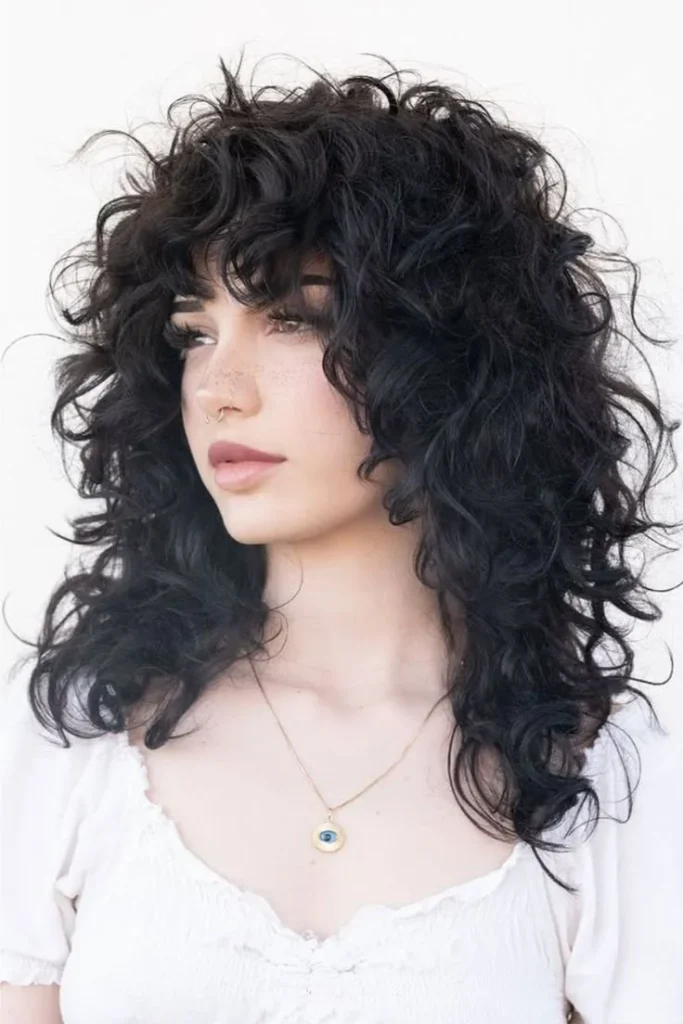 Voluminous Curly Wolf Cut