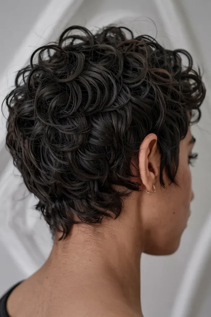 9. Short Curly Pixie Cut