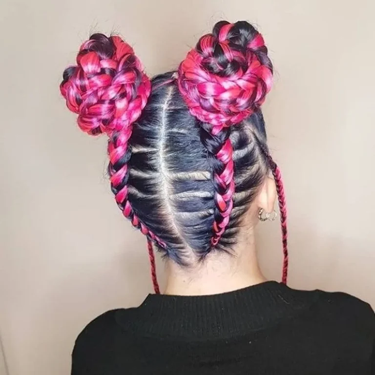 braided Pigtail Buns