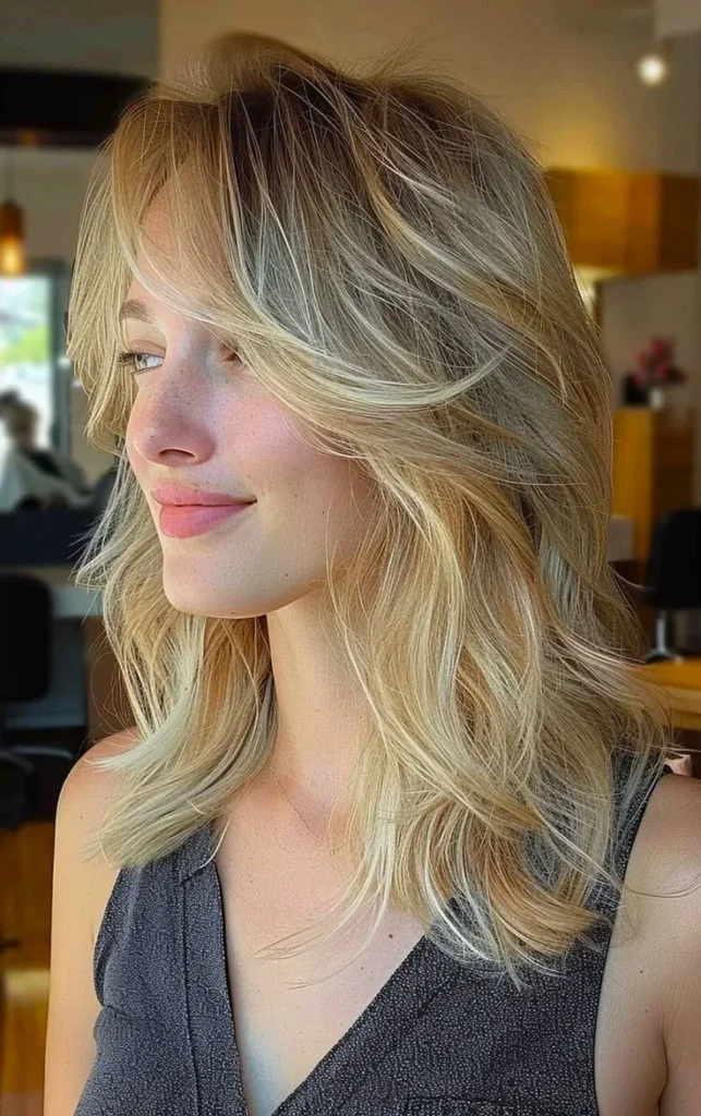 Honey Blonde Wolf Cut