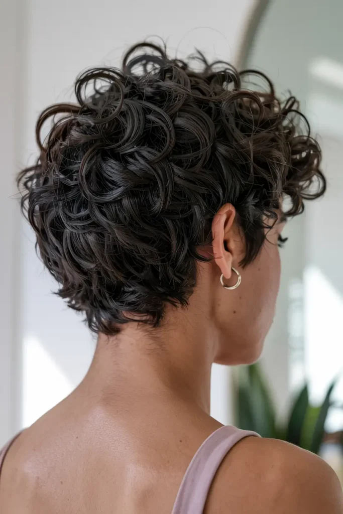 1. Curly Tapered Cut 2