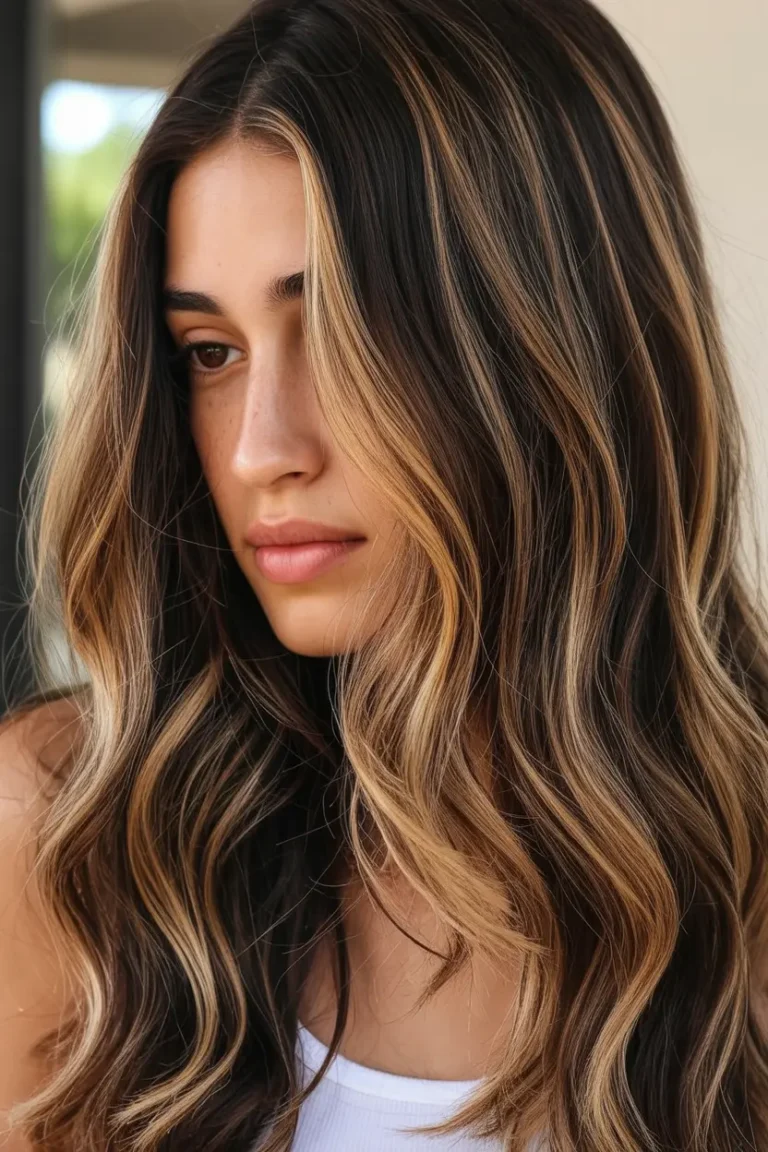 Blonde highlights on dark hair ideas that shine