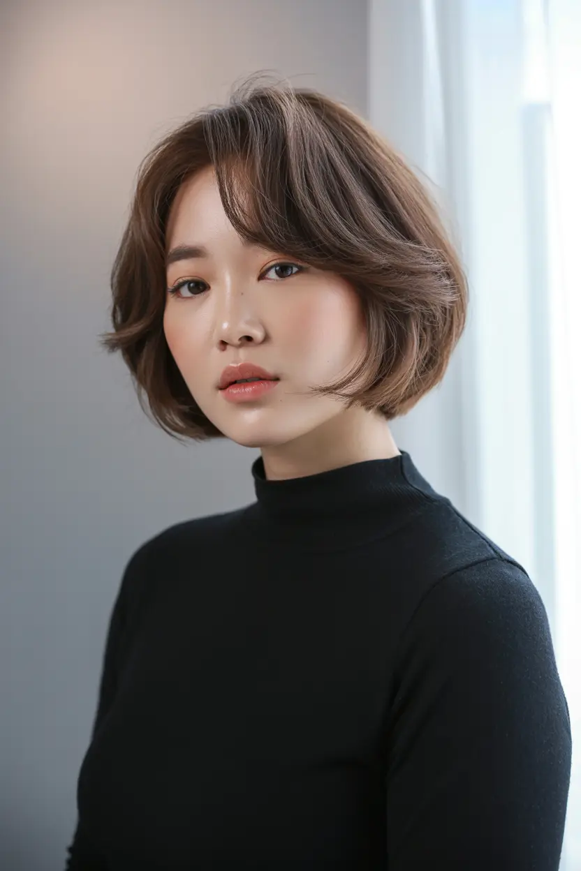 30 Trendy Korean Short Hair for Chubby Faces 246 30 Trendy Korean Short Hair for Chubby Faces