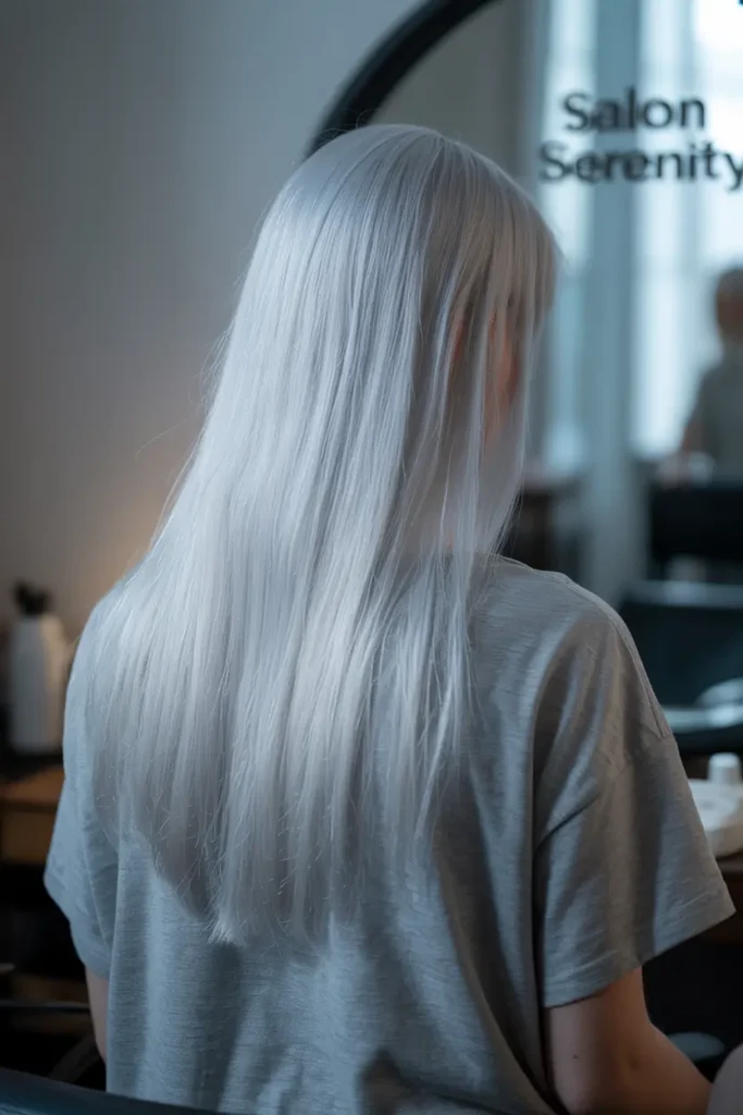 Silver Hair Color Inspiration – Bold, Bright & Beautiful Shades 1 1. Pure Silver Hair