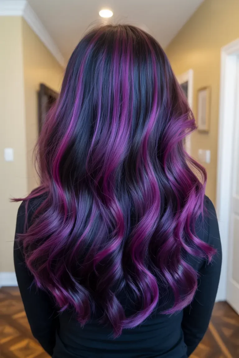 20 Trendy Purple Hair Highlights to Try Right Now
