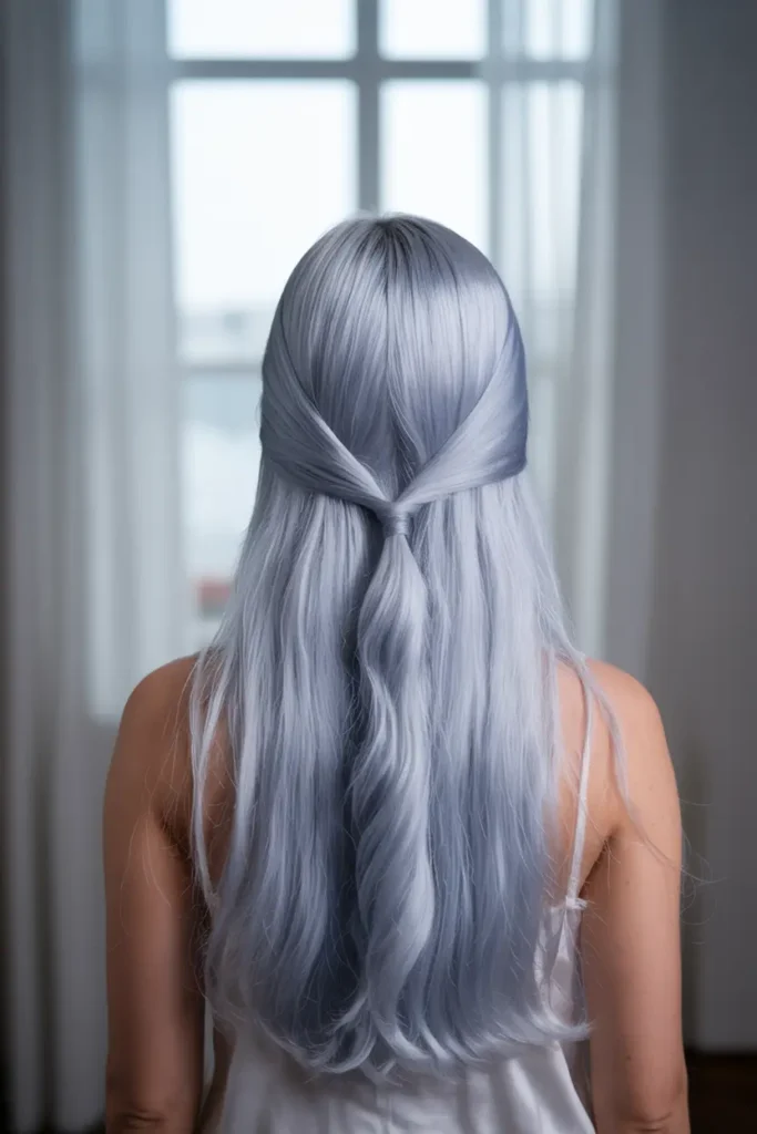Silver Hair Color Inspiration – Bold, Bright & Beautiful Shades 19 10. Platinum Silver Shade